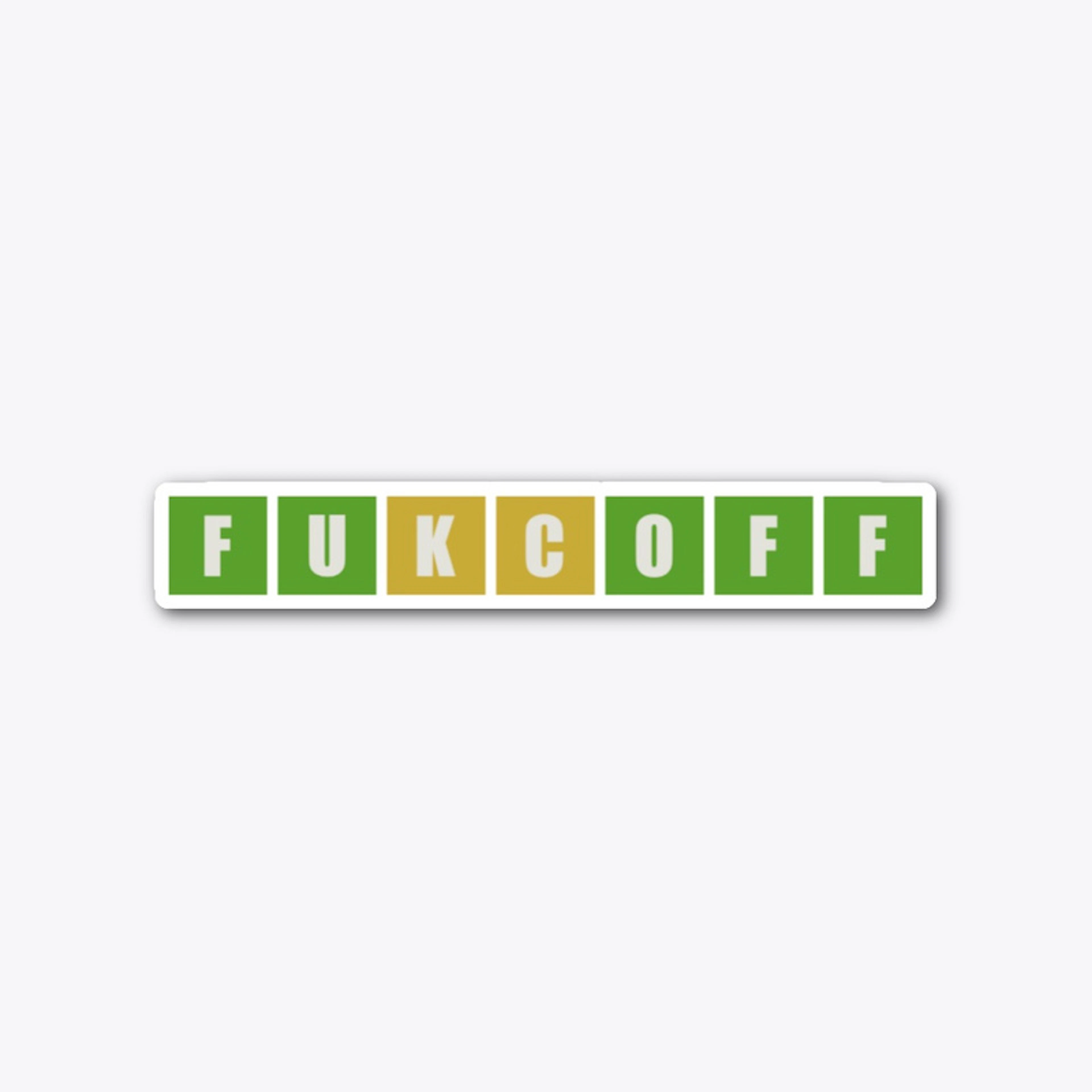 FUKCOFF Wordle Sticker