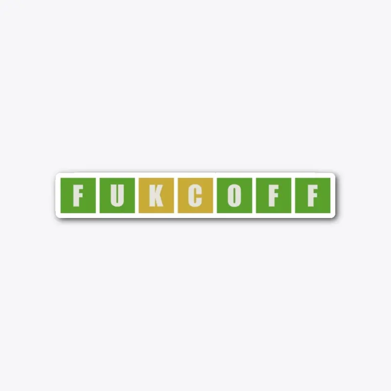 FUKCOFF Wordle Sticker